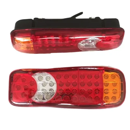 2 pcs High Quality LED Rear Tail Lights for 24V Vehicles - E-marked, 5 Functions, For Trucks, Trailers, Lorries, etc.