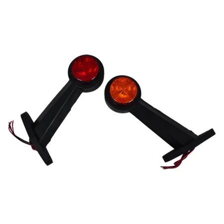 High Quality 2 pcs Red Amber Stalk Marker Lights - LED Side Outline Lamps for 12V Vehicles. FREE Delivery for UK mainland! Van Bus Truck