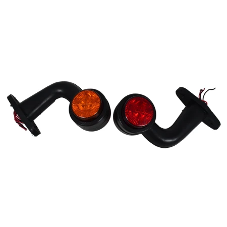 High Quality 2 pcs 12V LED Stalk Side Marker Lights - Red & Amber Waterproof, Shockproof, Easy Installation. FREE Delivery for UK mainland!