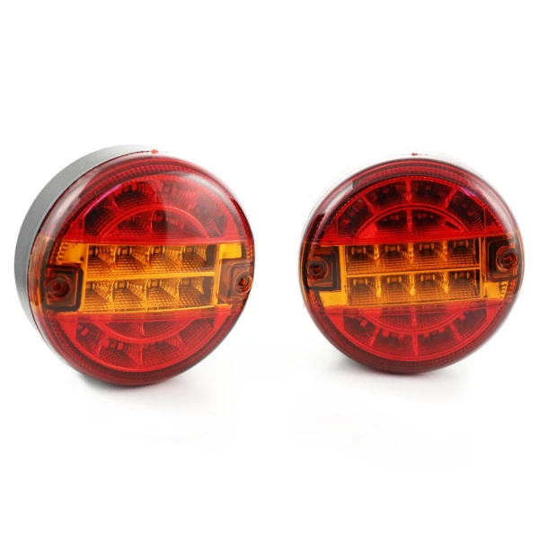 2 pcs LED Rear Tail Lights for Van, Bus, Camper, Lorry, Trailer, Chassis - 12V, High Illumination, 3 Functions