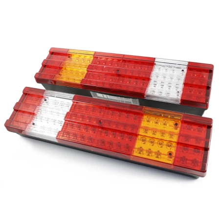 2 pcs 24V LED Rear Tail Lights for Trucks, Trailers & Chassis – Classic Mercedes Design with 6 Functions