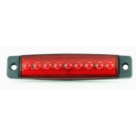 High Quality 10 pcs Red Rear Marker Lights – 12V - 24V 9 SMD LED, Shockproof & Waterproof. Flat Back. FREE Delivery for UK mainland!