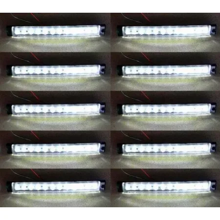 High Quality 10 pcs White Marker Lights – 24V 12 SMD LED Side Marker Lamps, Waterproof, Shockproof, Easy Installation. FREE Delivery for UK!