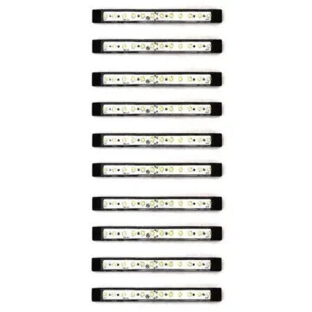 High Quality 10 pcs White Marker Lights – 24V 12 SMD LED Side Marker Lamps, Waterproof, Shockproof, Easy Installation. FREE Delivery for UK!
