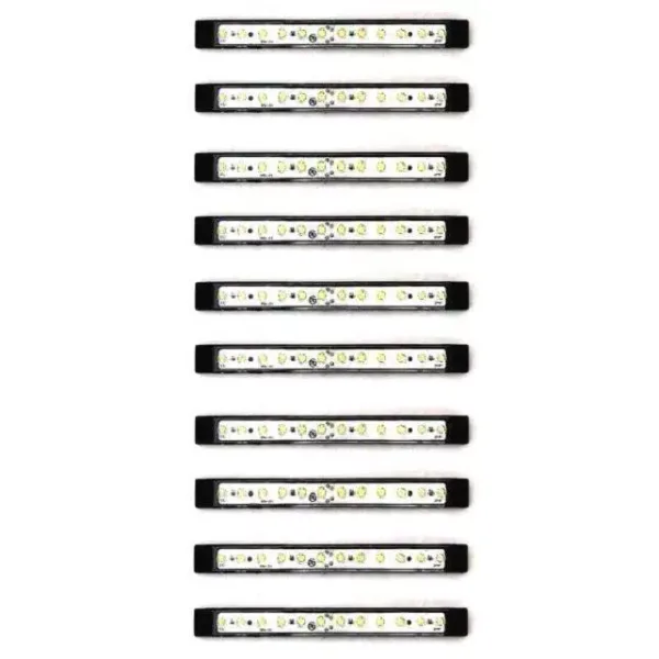 High Quality 10 pcs White Marker Lights – 24V 12 SMD LED Side Marker Lamps, Waterproof, Shockproof, Easy Installation. FREE Delivery for UK!