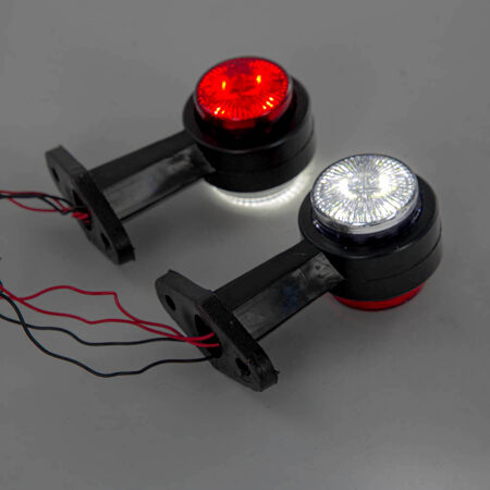 High Quality Stalk Side Marker Lights – 2 x LED Side Indicator Lamps for Trucks, Trailers, Lorries, etc. (24V). FREE Delivery for UK mainland!