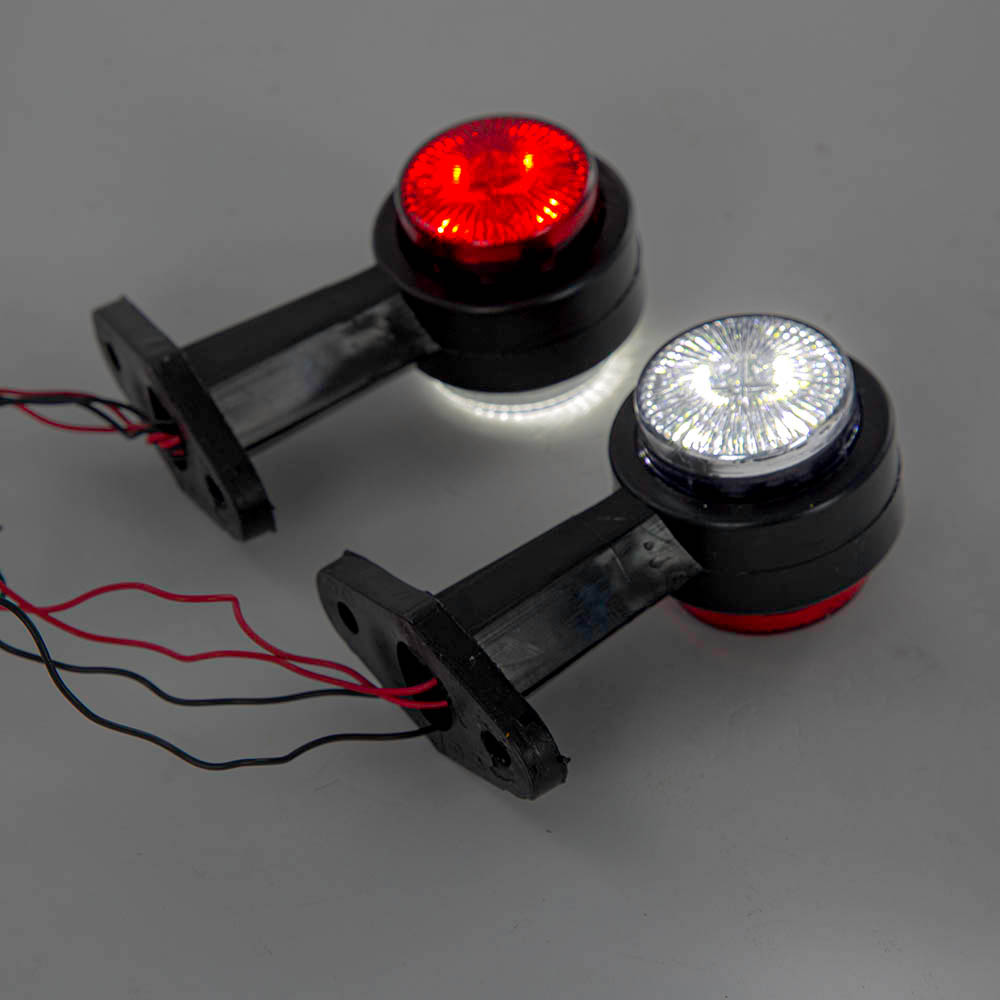 High Quality Stalk Side Marker Lights – 2 x LED Side Indicator Lamps for Trucks, Trailers, Lorries, etc. (24V). FREE Delivery for UK mainland!