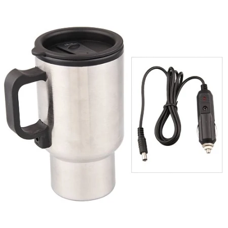 12V Travel Mug Coffee Tea Thermal Heated Cup Caravan Camper Car Van Bus Truck