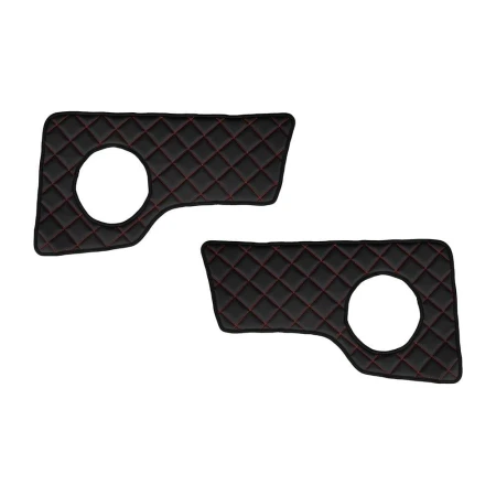 Thick Italian Eco Leather Black Door Panel Cards Mats for VOLVO FH3 FH2 Trucks