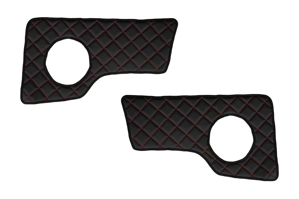 Thick Italian Eco Leather Black Door Panel Cards Mats for VOLVO FH3 FH2 Trucks