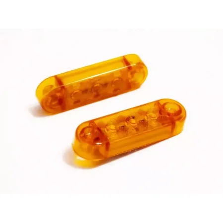 High Quality 10 pcs Amber Side Marker Lights - 12V - 24V, Shockproof & Waterproof, Amber-Orange Lens. FREE Delivery for UK mainland!