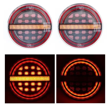 High Quality 2pcs Neon Rear Tail Lights for Trucks, Trailers, Lorries 12V-24V LED Dynamic Indicator, Brake Function. FREE Delivery for UK and EU