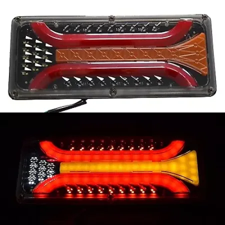 2 pcs 12V - 24V Neon Rear Tail Lights for Trucks & Trailers – LED 4-Function Neon Chassis Lights