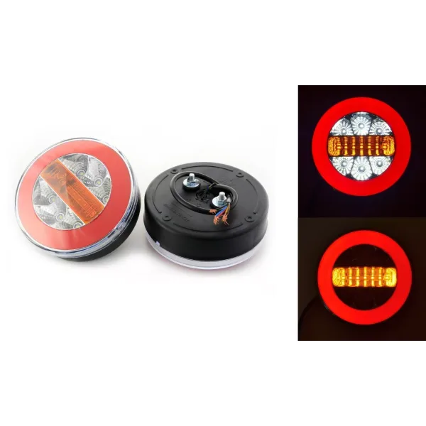 High Quality 2 pcs NEON Hamburger Rear Tail Lights 12V Tail Lamps for Trucks, Lorrie, Van, Bus. (IP67). FREE Delivery for UK mainland!