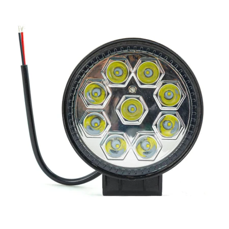 2 pcs 12V-24V LED Round Work Light 27W | 9 LEDs | IP67 Waterproof | Universal Mounting