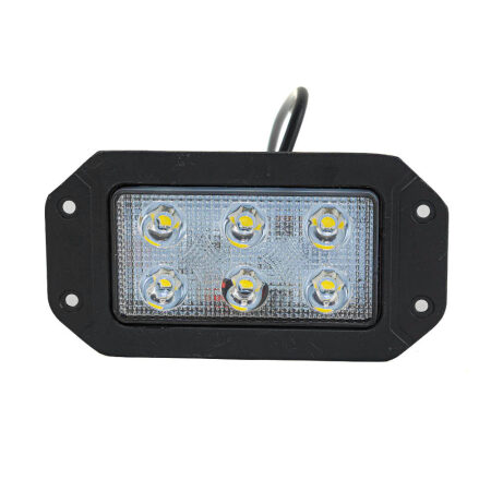 FREE Delivery for UK and Europe! High Quality 12V-24V 18W compact LED reverse light with 6 LEDs, IP67 waterproof, flush-mount design.