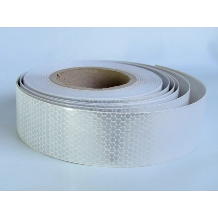 White Reflective Tape 25m Roll - E1 Marked Self-Adhesive Vinyl for Vehicle Contour Marking | Waterproof