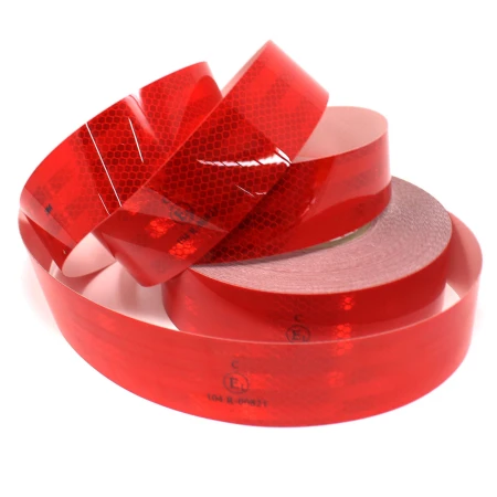 High Quality RED Reflective Tape 25m Roll 50 mm Truck Van. Free delivery for Uk and Europe!