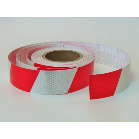 1 pcs 25m Red-White Reflective Tape Decal Vinyl ECE104 for Truck Lorry Trailer HGV