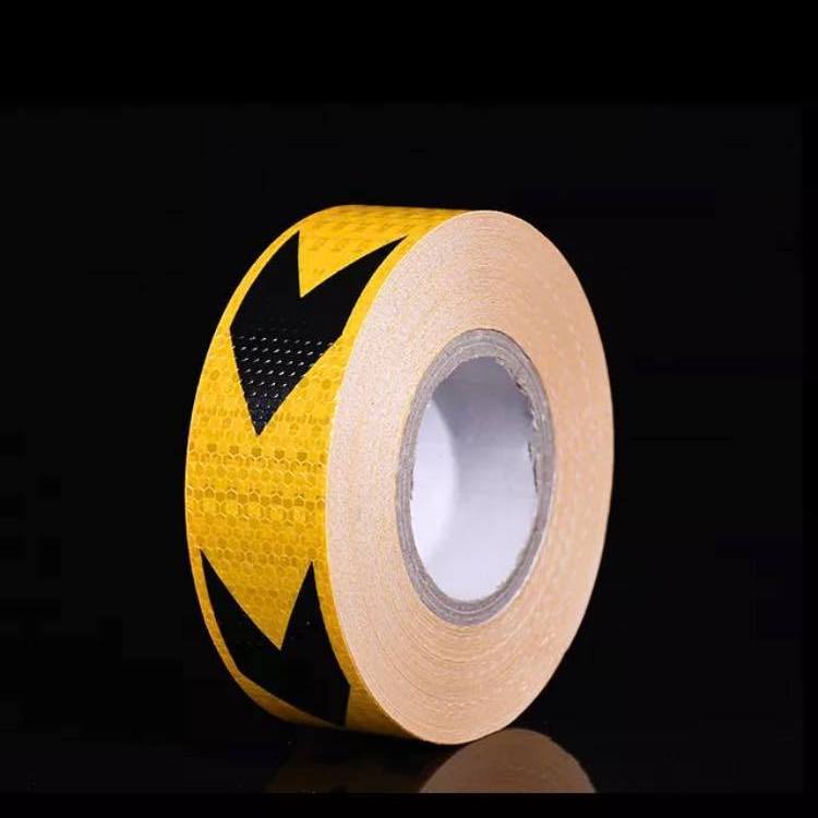 Yellow Reflective Tape 25m Roll - E1 Marked, 50mm Wide, Self-Adhesive for Vehicle Contour Marking & Safety