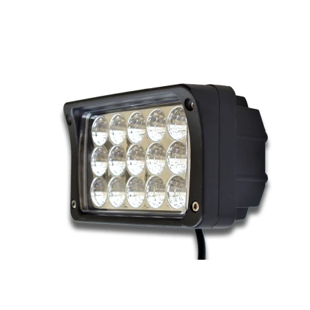 2 pcs powerful 45W LED Light Bars with 15 Epistar LEDs each. 3150 lumens, IP67 waterproof, 6500K white light. 9V-36V.