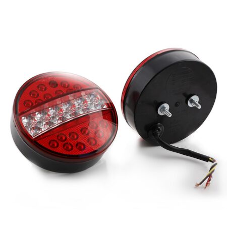 24V LED Rear Tail Lights with 39 Super Bright LEDs – 3 Chambers, 4 Functions for Trucks, Trailers, Lorries, and More