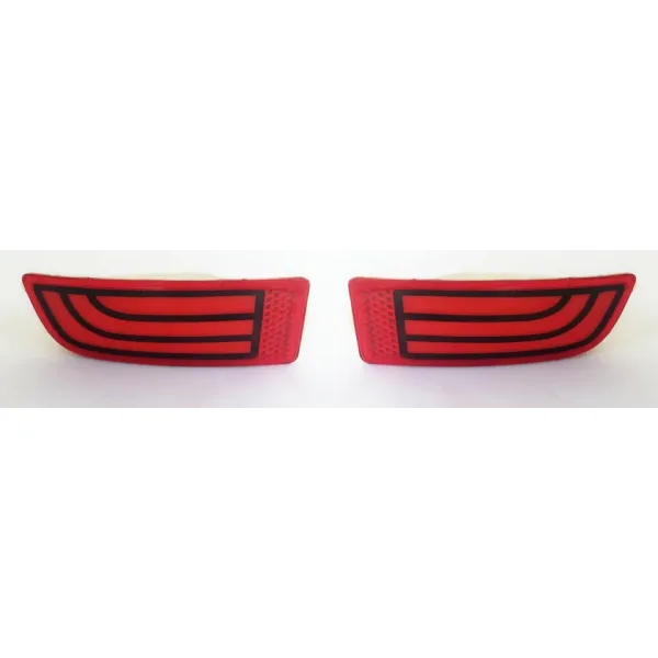 2 Neon Red Rear Tail Marker Lights Set with Integrated Reflectors for Mercedes Sprinter W906 (2006-2015)