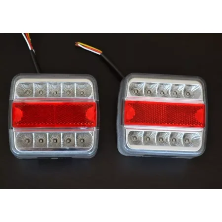 High Quality 2 pcs LED Rear Tail Lights - E4 Marked, Fully MOT Compliant Tail Lamps (12V-24V). FREE Delivery for UK mainland!