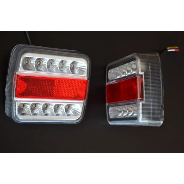 High Quality 2 pcs LED Rear Tail Lights - E4 Marked, Fully MOT Compliant Tail Lamps (12V-24V). FREE Delivery for UK mainland!