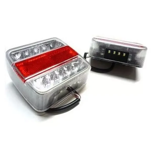 High Quality 2 pcs LED Rear Tail Lights - E4 Marked, Fully MOT Compliant Tail Lamps (12V-24V). FREE Delivery for UK mainland!