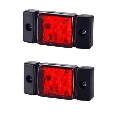 High Quality LED Red Rear Marker Lights 2 pcs 12V - 24V