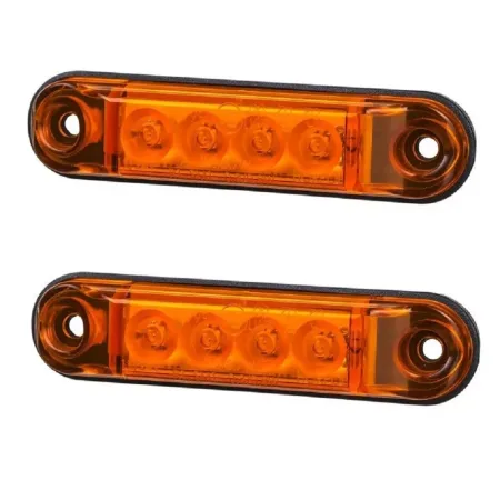 2 pcs LED Amber Side Marker Lights 12V - 24V Orange Lamps for Renault DAF MAN Volvo Scania