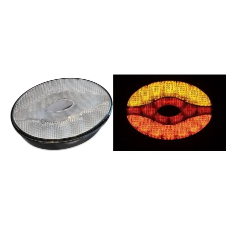 2 pcs LED Rear Oval Combination Lights 3 functions for Lorry Truck Tractor