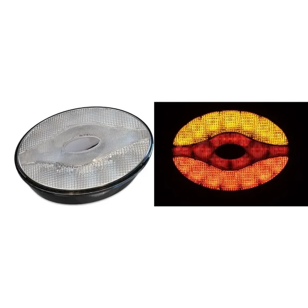 2 pcs LED Rear Oval Combination Lights 3 functions for Lorry Truck Tractor