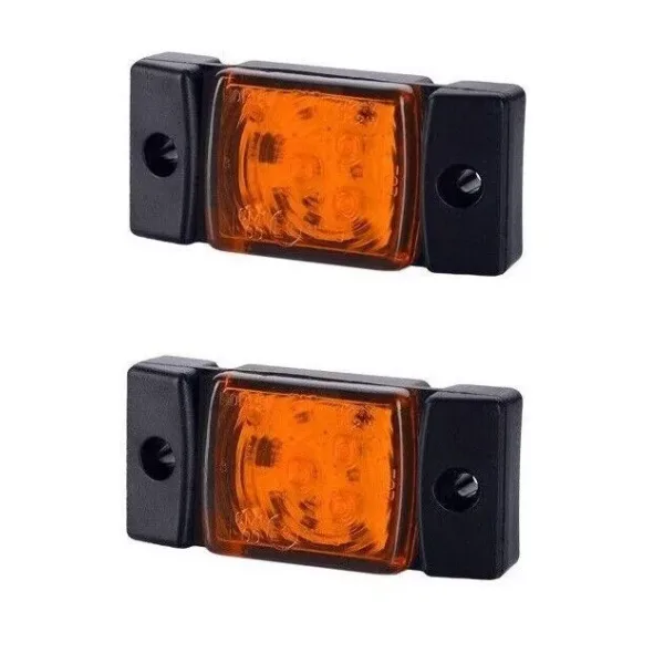 High-Quality Amber LED Marker Lights Lamps 12V - 24V 2 pcs