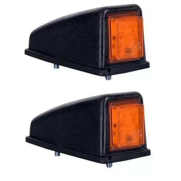 Hight Quality 2 pcs Amber LED Roof Marker Lights 12V - 24V