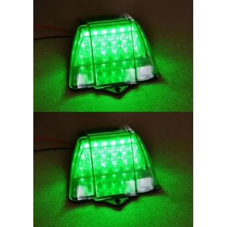 High Quality Roof Cabin Marker Lights - 2 pcs GREEN LED Side Position Lamps for 12V-24V Vehicles - Truck Lorry Van Bus Car Tipper Camper.