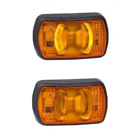 2 pcs LED 12V Amber Led Marker Lights for Truck Tipper Van Bus Lorry Camper ATV