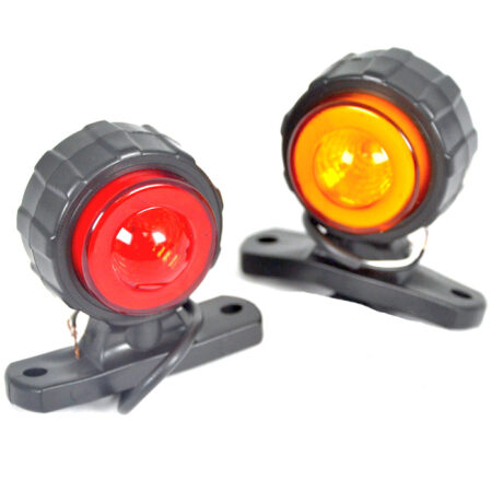 High Quality 4 pcs Red-Amber Neon Side Marker Lights - LED Outline Position Lamps with Neon Ring. 24V. FREE Delivery for UK mainland!