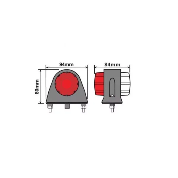 High Quality Bulb Outline Marker Lights – 2x Red & Clear Side Position Lamps for 12V-24V Vehicles. FREE Delivery for UK mainland!