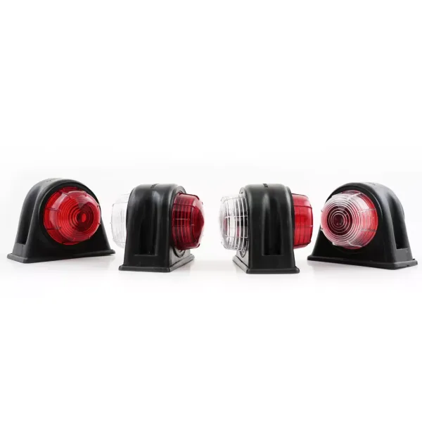 High Quality Bulb Outline Marker Lights – 2x Red & Clear Side Position Lamps for 12V-24V Vehicles. FREE Delivery for UK mainland!