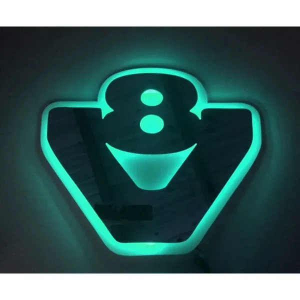High Quality Mirror Cabin Light Sign V8 - 3D RGB NEON Interior Lamp for Trucks, 24V, Remote-Controlled. FREE Delivery for UK mainland!