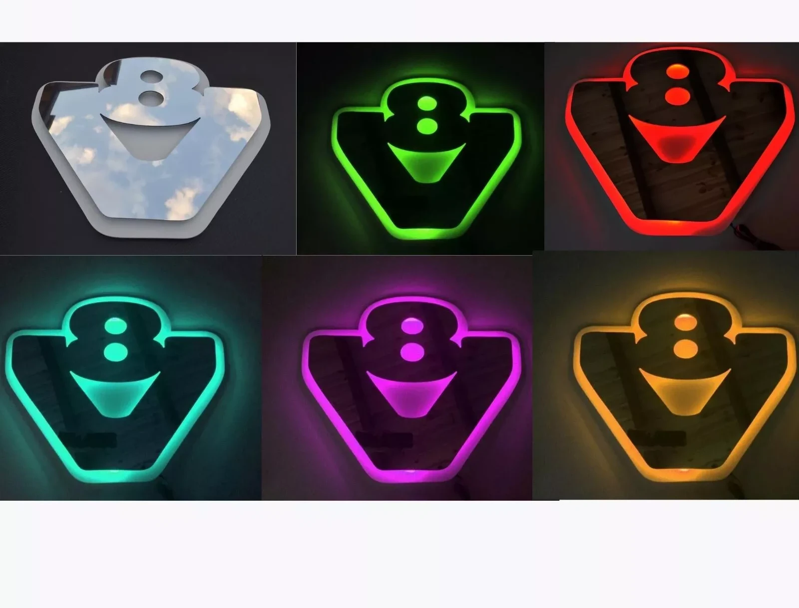 High Quality Mirror Cabin Light Sign V8 - 3D RGB NEON Interior Lamp for Trucks, 24V, Remote-Controlled. FREE Delivery for UK mainland!
