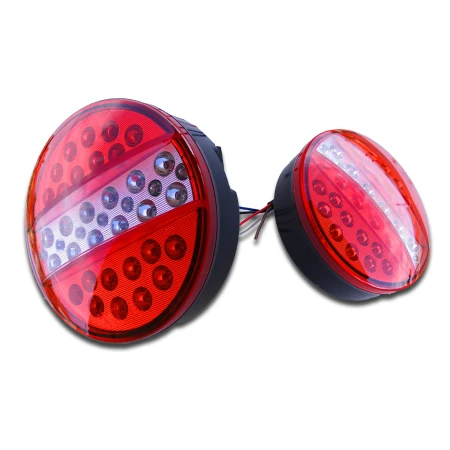 24V LED Rear Tail Lights with 39 Super Bright LEDs – 3 Chambers, 4 Functions for Trucks, Trailers, Lorries, and More