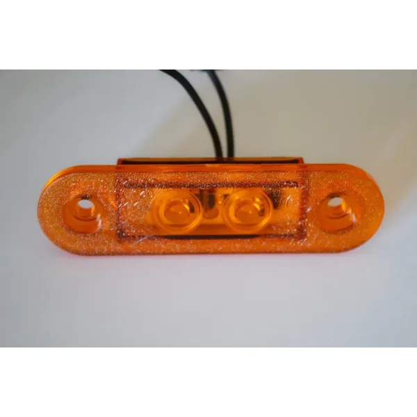 2pcs 12V-24V Amber Flush Fit Led Side Marker Lights Lamps E-marked