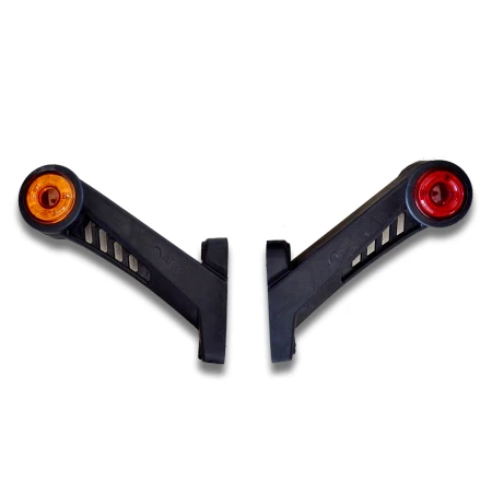 High Quality 2 pcs LED Rear Marker Lights – Red & Amber Side Position Lamps, 24V, ABS Plastic. FREE Delivery for UK mainland!