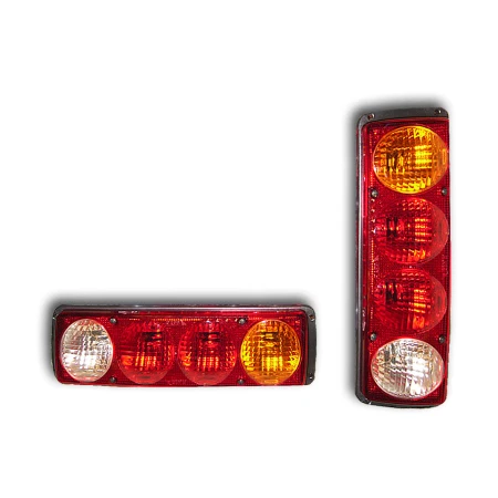 12-24V Pair Recovery Rear Tail Lights Caravan Bulbs Operating Lamps Lorry