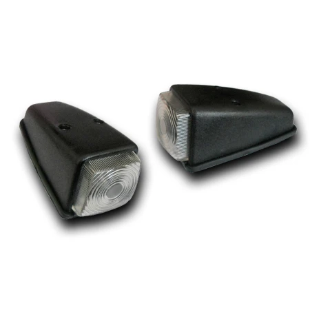 2 pcs White Front Lamps Cabin Roof Marker Lights Truck Trailer Van Bus