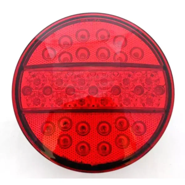 2x LED Fog Lights Hamburger RED 24V Lamps Trailer Truck Chassis Lorry