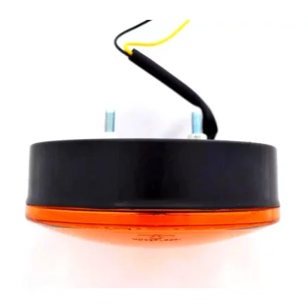 2x LED Round Rear Lights Yellow and White 24V for Trailer, Truck, Chassis, Bus, Lorry